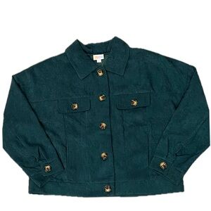 LuLaRoe Green Corduroy Berlin Jacket for Women, Size Large